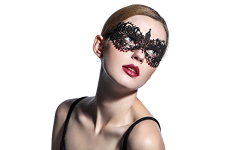 Exquisite High-end Lace Masquerade Mask (Black/Venetian)
