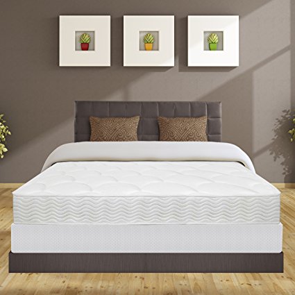 Best Price Mattress 8" iCoil Spring Mattress & New Innovative Box Spring Set, Twin, White