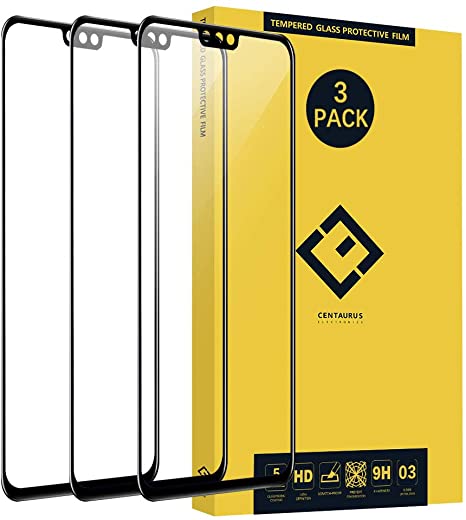 CENTAURUS Honor 8X Screen Protector, [3 Packs] [ HD Anti-Bubble ] [ Easy Installation ] [ Full Coverage ] [ Anti-Scratch ] Tempered Glass Screen Protector Compatible with Huawei Honor 8X 6.5-inch