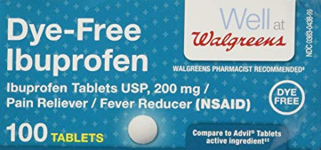 Walgreens Ibuprofen Tablets Color Free and Dye Free, 100 ea