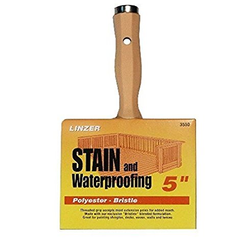 Linzer 3550 Satin and Stain Block Brush-Poly/ Bristle Blend