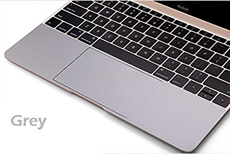 CaseBuy Palm Rest Guard Cover Skin with Trackpad Protector for New Macbook 12 Inch A1534 with Retina Display (2015 NEWEST VERSION)(Grey)