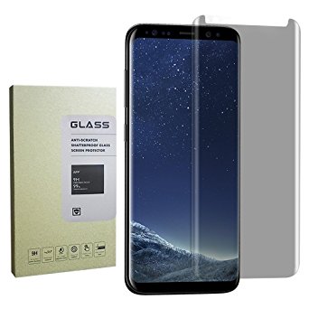 Samsung Galaxy S8 Privacy Screen protector,9H Hardness Tempered Glass Anti-Spy Screen Protector Shield For Samsung Galaxy S8,Color Transparent[1-PACK]
