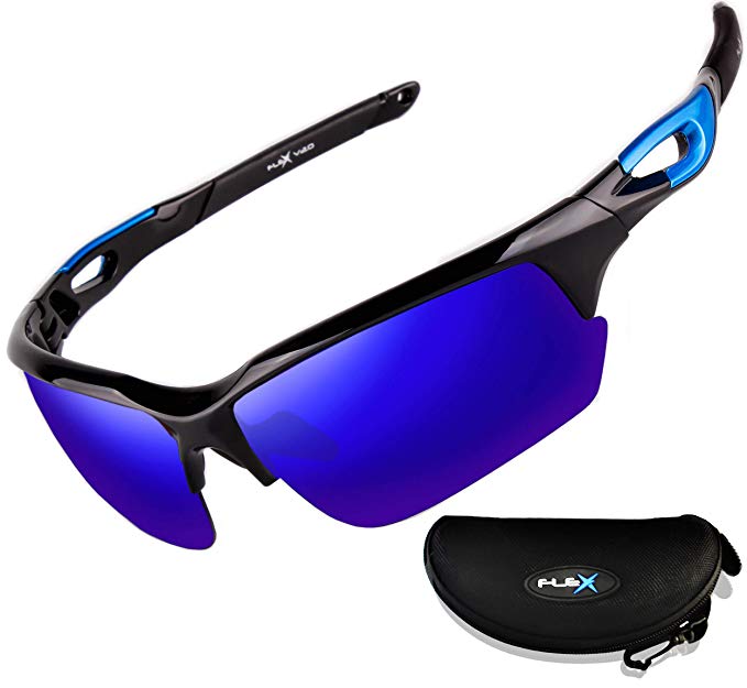 Polarized Sports Sunglasses for Men & Women,Ultra tough & lightweight frame with UV400 HD lens