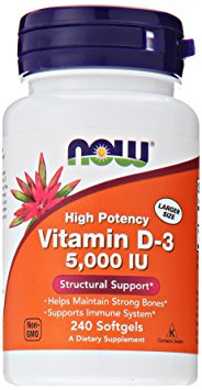 NOW Foods Vitamin D3 5000 Iu - 240 Softgels