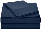 AmazonBasics Microfiber Sheet Set - Twin Navy Blue