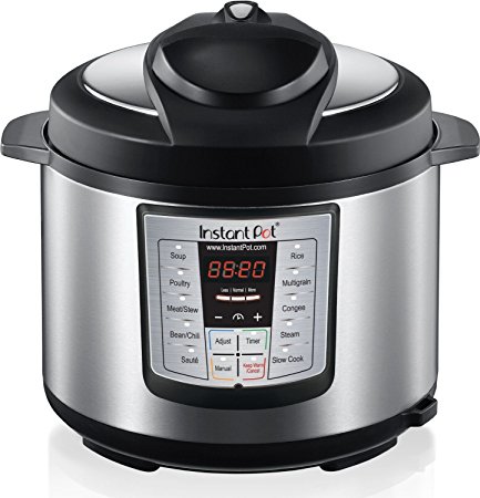 Instant Pot IP-LUX60 6-in-1 Programmable Pressure Cooker, 6Qt/1000W, Stainless Steel Cooking Pot and Exterior