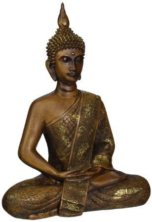 Oriental Furniture 11" Thai Sitting Buddha Statue