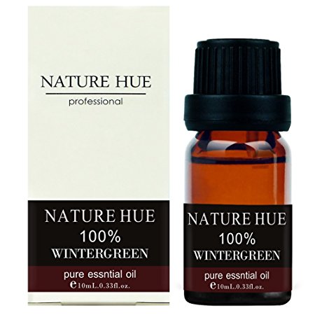 Nature Hue - Wintergreen Essential Oil 10 ml, 100% Pure Therapeutic Grade, Undiluted