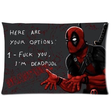 Deadpool Custom Rectangle Pillow Cases Pillowcase Covers Standard Size 20"x30" (one side)