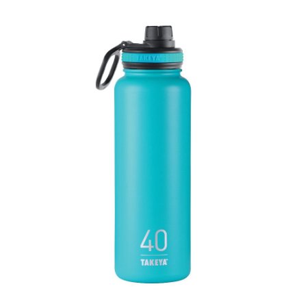 Takeya Thermoflask Insulated Stainless Steel Water Bottle, 40 oz, Ocean