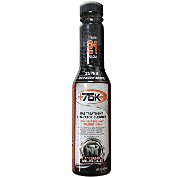 Throttle Muscle TM2639 -  75K Super Concentrated High Mileage Gas Treatment and Injector Cleaner 6 Oz