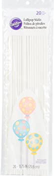 Wilton 1912-1212 20/Pack Lollipop Sticks, 11.75-Inch,White