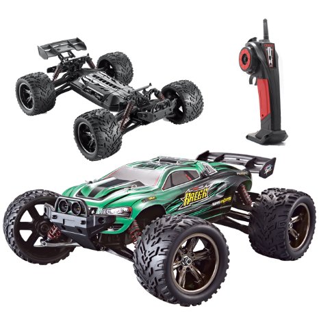 RC Car GPTOYS Remote Control Truck S912 High Speed Off-Road 33MPH 112 Scale Full Proportional 24Ghz 2WD Color Green