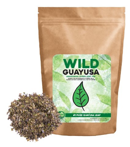 Organic Guayusa Tea Loose Leaf Amazonian Superleaf Tea by Wild Foods Full of Antioxidants and Caffeine Smooth non-bitter flavor Preserves Rainforest 1 Pure Guayusa Leaf 2 ounce
