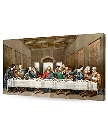 DecorArts -The Last Supper, Leonardo da Vinci Classic Art Reproductions. Giclee Canvas Prints Wall Art for Home Decor 32x18