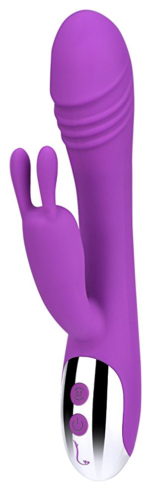 Pictek Rabbit Vibrator, Wirelss 2 Motors 7 kinds of Mode 100% Waterproof Silicone USB Rechargeable Body Massager