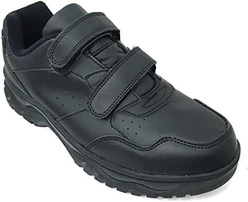 G34S Men's Sneakers Comfort Hook and Loop Work Walking Shoes Width: Wide