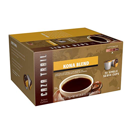 Caza Trail Coffee, Kona Blend, 50 Single Serve Cups