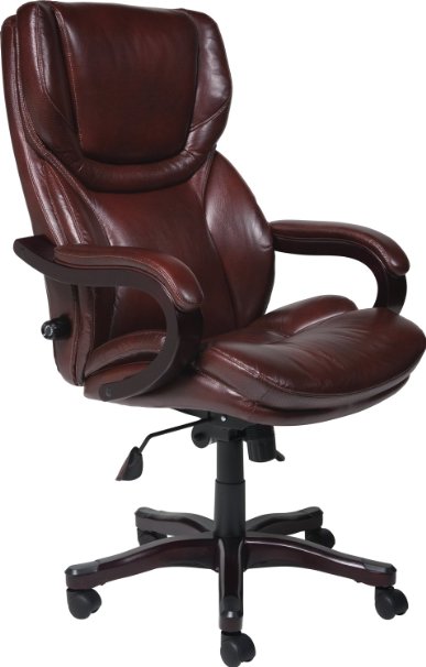 Serta 43506 Bonded Leather Big & Tall Executive Chair, Brown