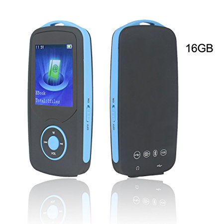 HccToo Music Player, 16GB Portable Lossless Sound Bluetooth MP3 Player and Expandable MicroSD Slot Support 64GB (Blue)