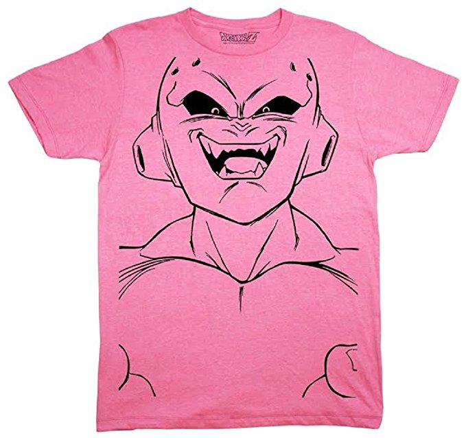 Dragon Ball Z Majin Buu Kid Buu Large Face Line Art Adult T-Shirt