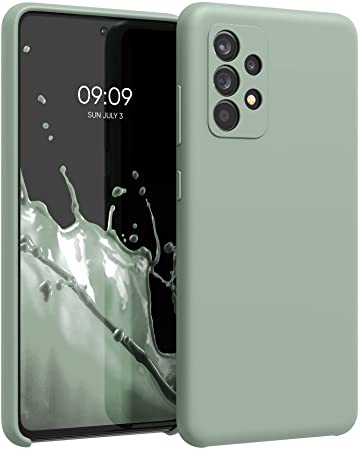 kwmobile Carcasa Compatible con Samsung Galaxy A52 / A52 5G / A52s 5G - Funda de Silicona para móvil - Cover Trasero en Gris Verdoso