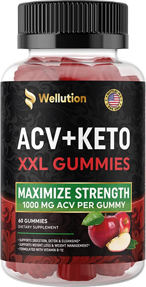 Keto Gummies Apple Cider Vinegar - 1000mg -Formulated to Support Healthy Weight, Normal Energy Levels and Gut Health - Supports Digestion, Detox and Cleansing - Beetroot and Pomegranate