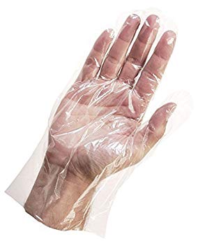 Disposable Poly PE Gloves Food Service Safety Glove Powder & Sulfur Free (Medium 1500)
