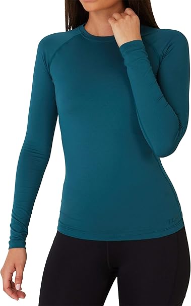 TCA Super Thermal Long Sleeve Women Running, Ski Base Layer - Compression Shirts Woman, Long Sleeve Workout Tops for Women