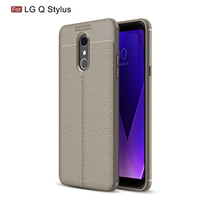 DAMONDY LG Stylo 4 Case, LG Q Stylus,3D Skin Painting Non Slip Armor Shock Absorption Carbon Fiber Texture Soft Full Protection Phone Case for LG Stylo 4 2018-Gray