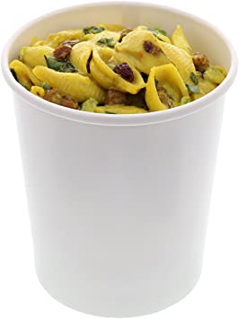 Royal 32 oz. White Paper Food Containers, Package of 25