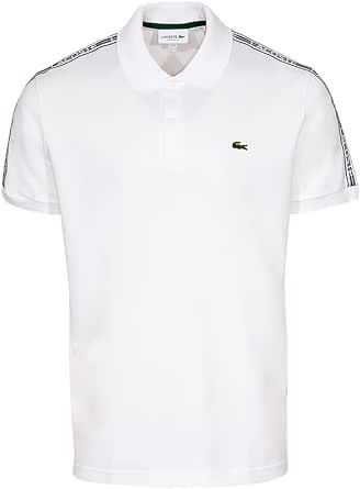 Lacoste Men's Contemporary Collections Men's Short Sleeve Regular Fit Mini Pique with Shoulder Taping Polo Shirt