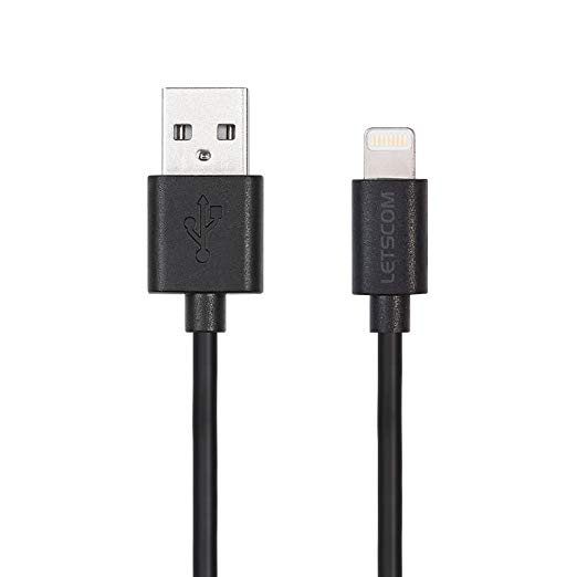LETSCOM 2.0 Micro-USB to USB Cable - 6.5 Feet (2.0 Meters) - Black