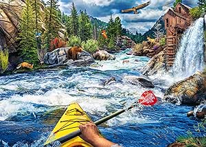 Ravensburger Whitewater Kayaking 1000 Piece Jigsaw Puzzle for Adults - 16572 - Every Piece is Unique, Softclick Technology Means Pieces Fit Together Perfectly