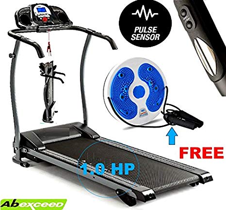ABEXCEED 1.0HP TREADMILL HYDRAULIC FOLDING 3 LEVEL MANUAL INCLINED WITH MP3 INPUT AND BUILT-IN SPEAKERS LED DISPLAY RUNNING MACHINE MOTORISED TREADMILL WEIGHT LOSING MACHINE