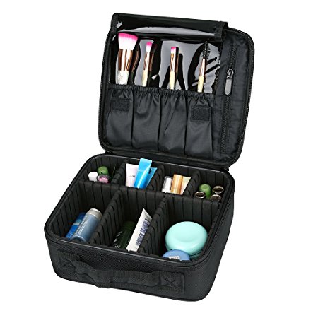 Hotrose 10in Small Size Travel Makeup Case with Portable EVA and freely combined Makeup Organizer Bag (Small)