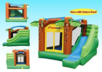 Jungle Inflatable Bounce House W/slide Bouncer