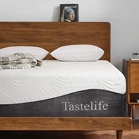 TASTELIFE 12 inch King Gel Infuse Memory Foam Bed Mattress with Slik Cover, 4 Layers and CertiPUR-US Certified, Amazon-Exclusive Bed in a Box
