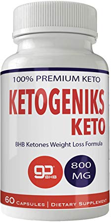 Ketogeniks Keto Pills 800mg Advanced Ketones BHB Ketogenic Supplement for Weight Loss Pills 60 Capsules 800 MG GO BHB Salts to Help Your Body Enter Ketosis More Quickly