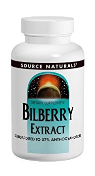Source Naturals Bilberry Extract 100mg, Standardized Botanical Antioxidant, 60 Tablets