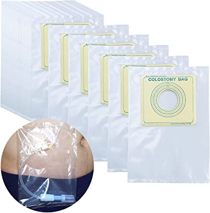 Peritoneal Dialysis Shower Pouch Waterproof Shield PD Port Protector Disposable Cover for Transfer Set Holder Catheter Peg Feeding GTube Bathing Accessories Colostomy Bag(Pack of 50)