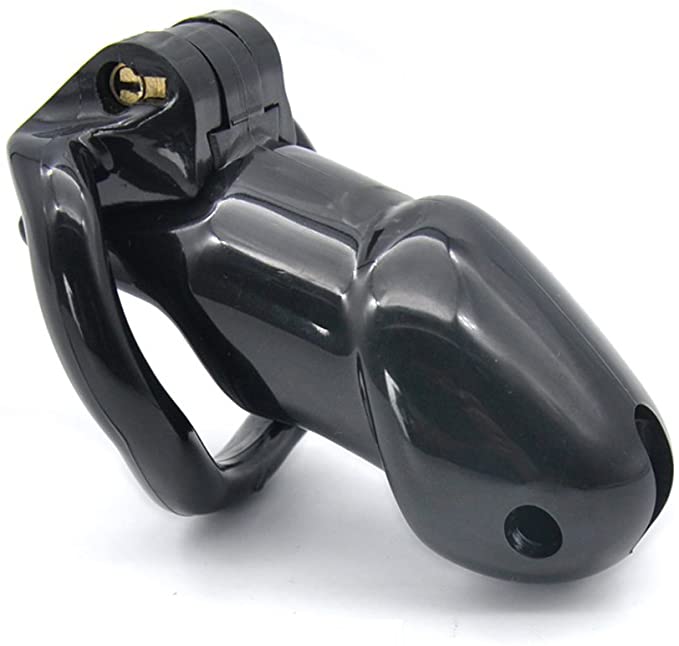 Male Chastity Device Men, Adjustable Chastity Cage with 4 Rings, Resin Cock Cage Sex Toy for Male Exercise