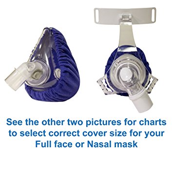 CPAP Comfort Cover - Mask Liner for Air Leaks & Skin Irritation - Reusable - size chart below (#7590)