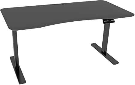 Ergo Elements, Black Height Adjustable Electric Standing Desk with 60" 4 Memory Buttons LED Display, Top, 5' by 30"