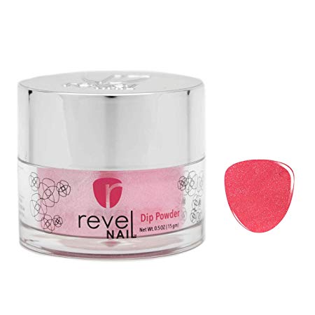 Revel Nail Dip Powder | for Manicures | Nail Polish Alternative | Non-Toxic, Odor-Free | Crack & Chip Resistant | Vegan, Cruelty-Free | Can Last Up to 8 Weeks | 0.5oz Jar | Revel Mate | Glam