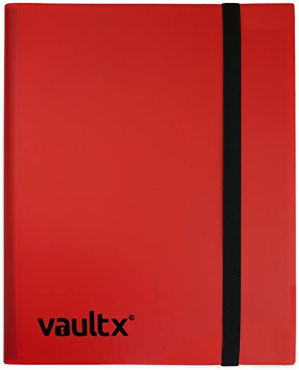 Vault X Binder - 9 Pocket Trading Card Album Folder - 360 Side Loading Pocket Binder for TCG (Red)