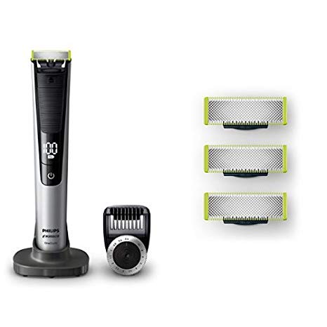 Philips Norelco Oneblade Hybrid Electric Trimmer and Replacement Blade, 3 Count