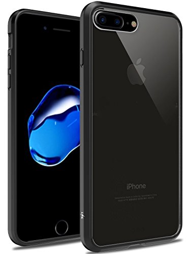 iPhone 7 Plus Case, LK [Air Hybrid] Ultra Slim Shockproof [Crystal Clear] Back Protective Case   TPU Bumper Cover for Apple iPhone 7 Plus (Black)