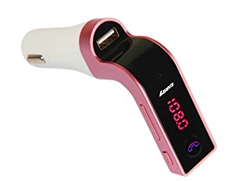 SolidPin Wireless Car MP3 Audio Player Bluetooth FM Transmitter Modulator Radio Adapter Car Kit Hands-free LCD Display USB Charger for iPhone 7 Plus 6S 5S Samsung Android Cell Phone/ Tablet iPad iPod